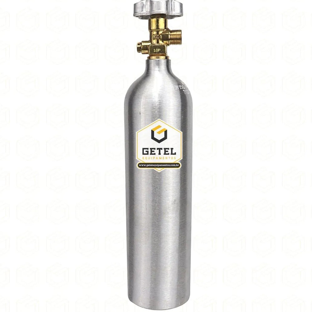 Cilindro de Gás Carbônico CO2 - Aluminio - 0,9 KG - Getel