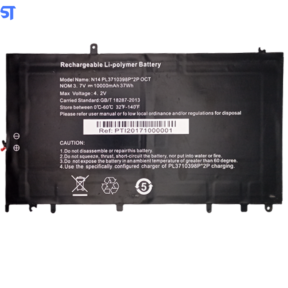 Bateria Para Ultrabook Compatível Multilaser Legacy N14pl3710398p*2p May 3.7V = 10000mAh 37Wh :Volt: 4.2V - Seminova