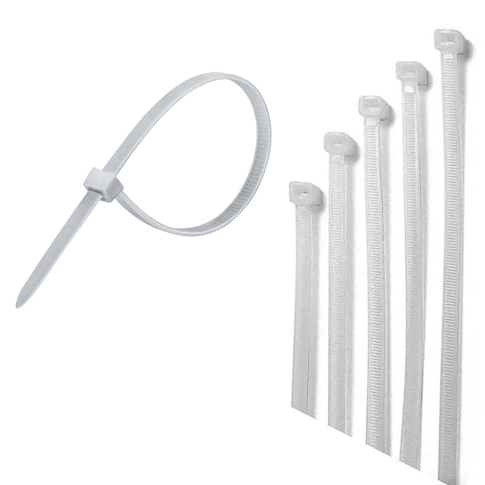 Abraçadeira Nylon 20CM Branca 2.5MM Pacote Com 100Unidades BrCabo