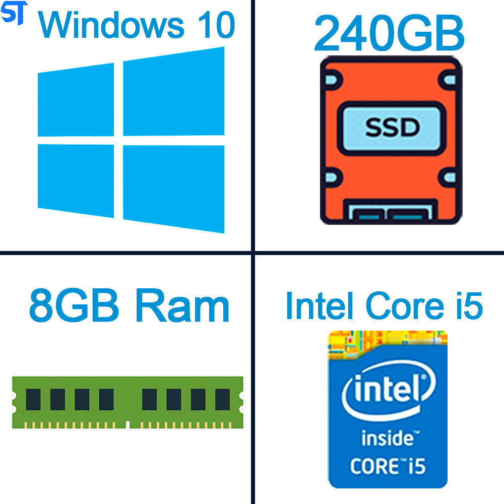 Computador HP Prodesk 400 G6 Intel Core i5-9500- 8GB RAM- SSD 240GB- Windows 10 Pro- Preto/Prata