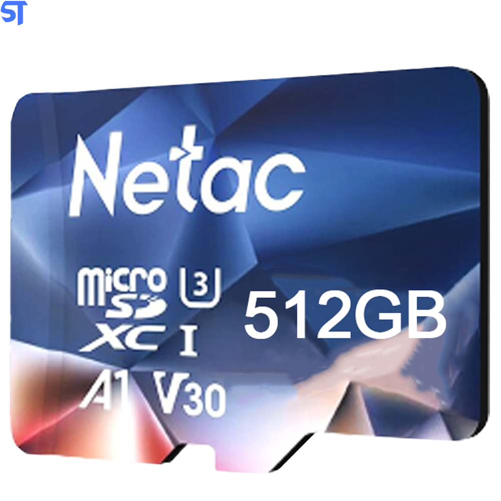 Cartão Micro SD Classe 10 U3 SDXC Netac 512Gb 100Mb/s De Leitura