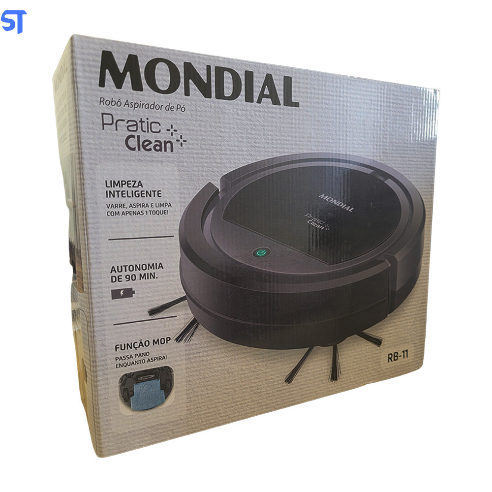 Aspirador de Pó Robô Mondial, Pratic Clean, Bivolt, Cinza/Preto, 30W - RB-11