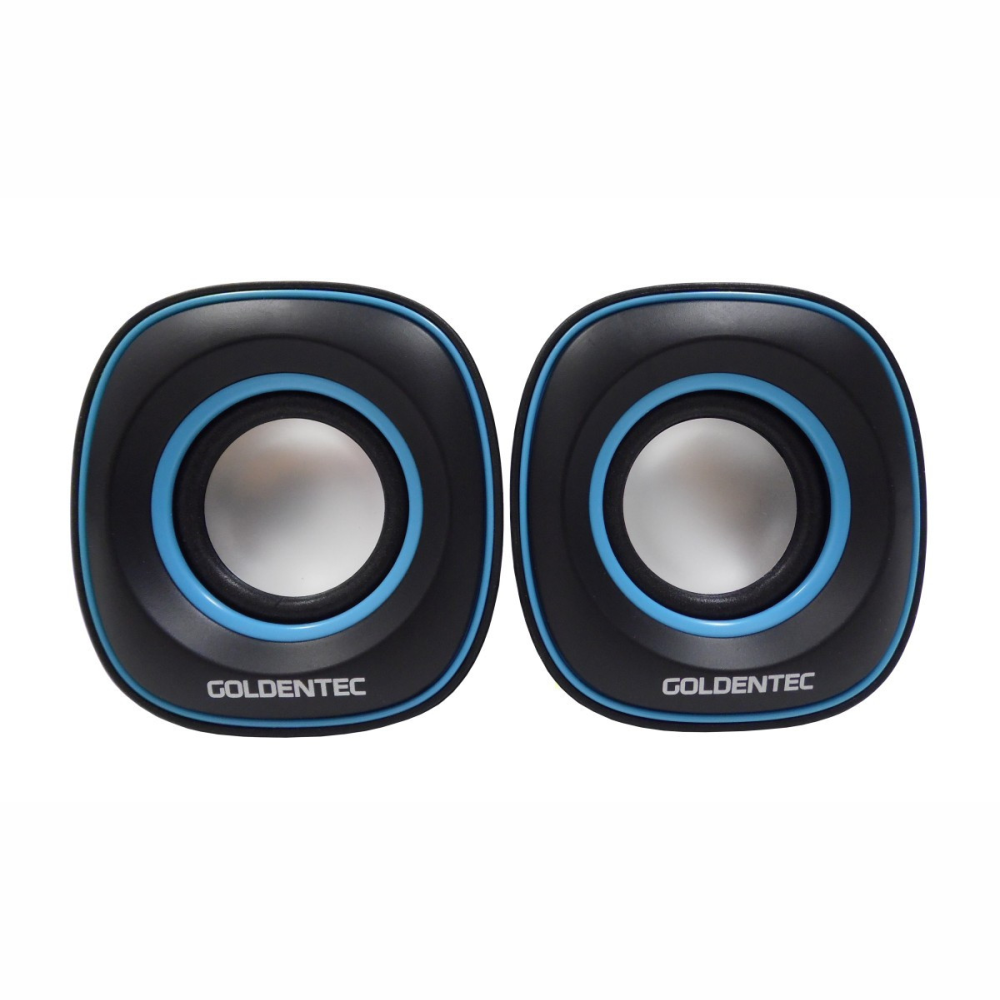 Caixa De Som 6.0W RMS 60 dB GT Sound 2.0 Goldentec 26365- Preto com Azul