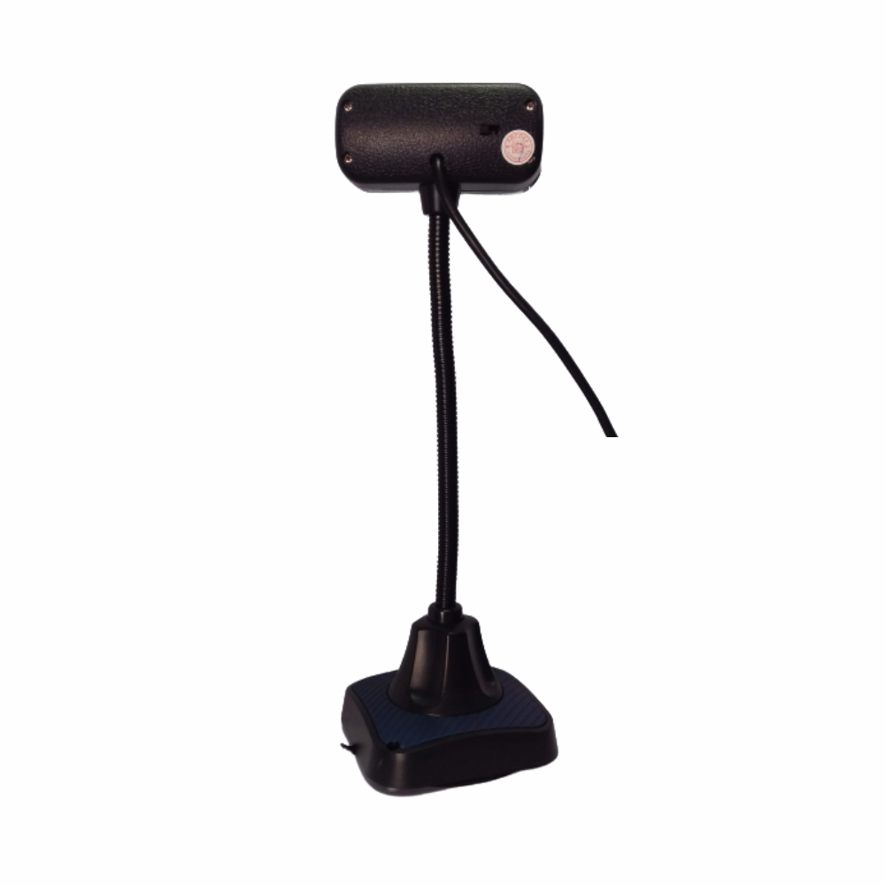 Webcam De Mesa 480 Pixels Com Microfone Cabo Usb Azul Com Prata