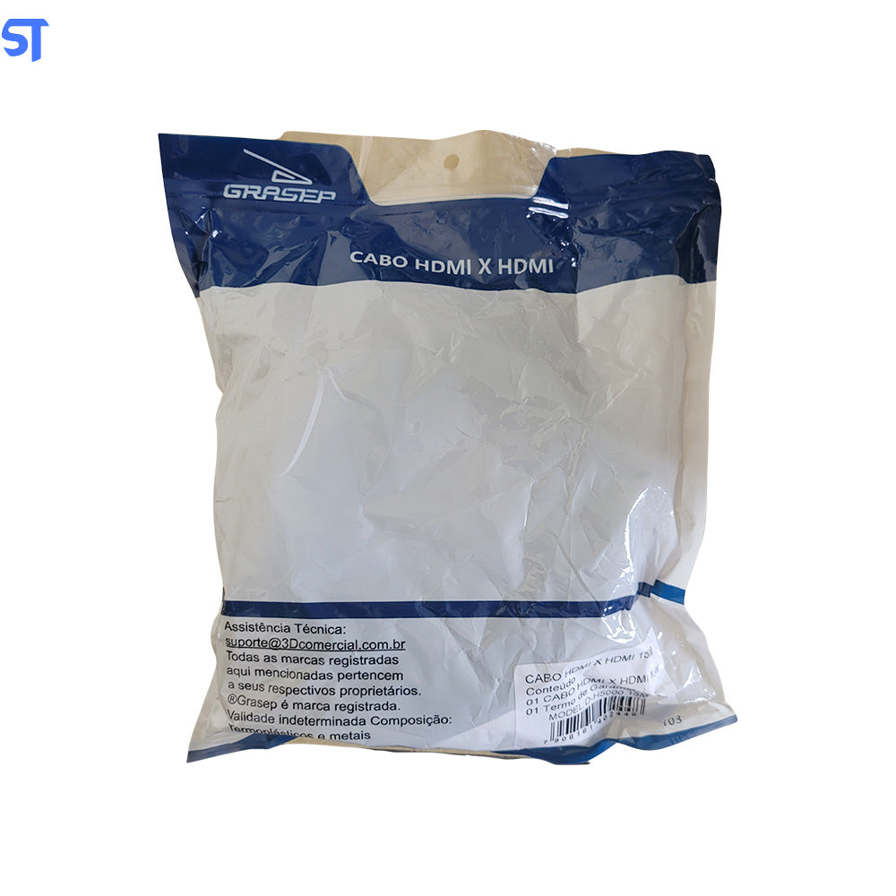 Cabo HDMI Para HDMI 15 Metros Plug v1.4 D-H5000 -15M GRASEP
