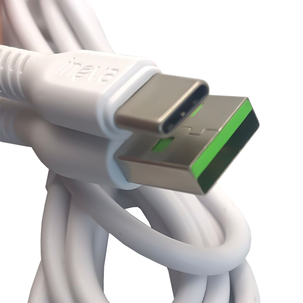 Carregador Rápido Tipo C Com 2 Portas USB 4.8A com Carregamento Inteligente Inova Branco- CAR-3173C