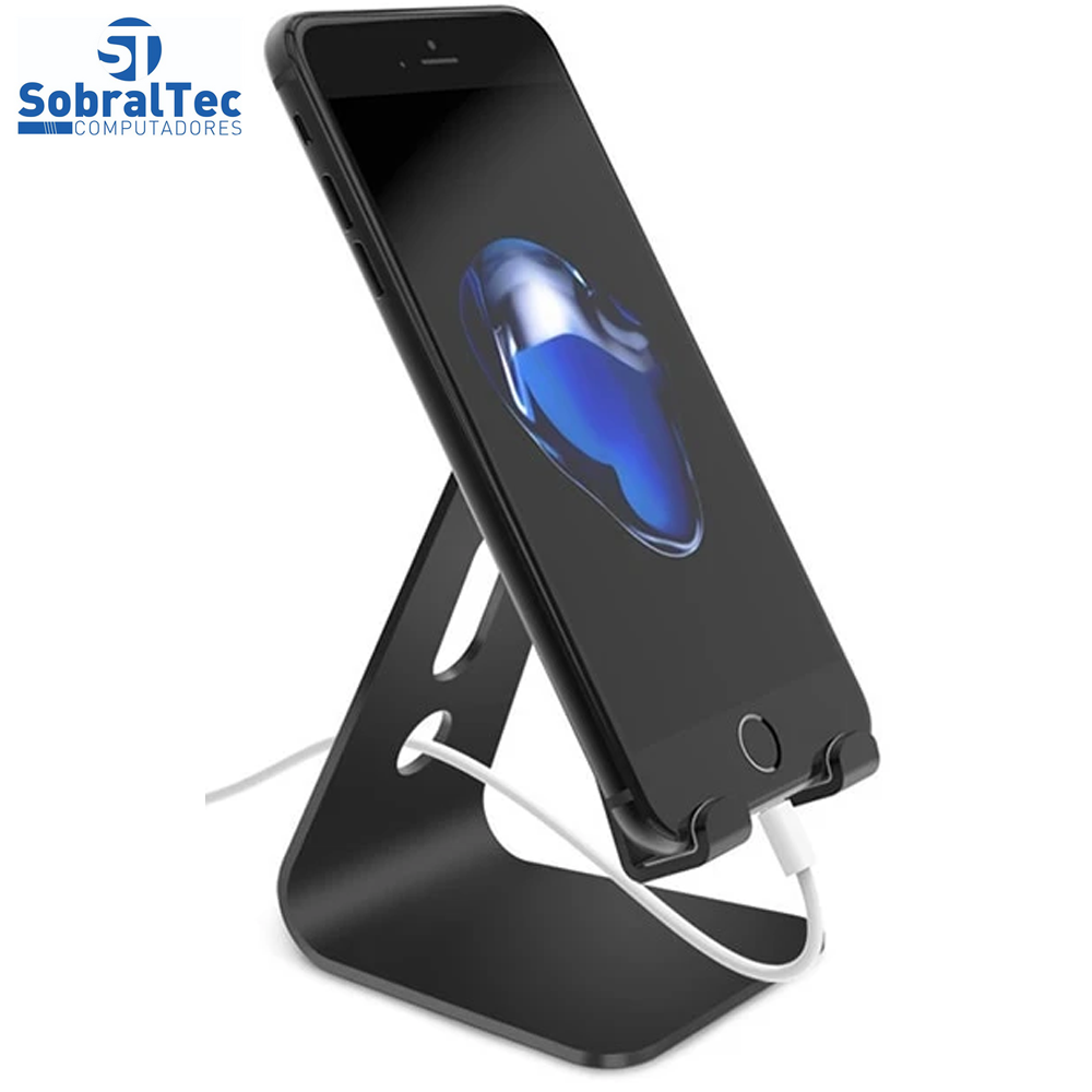 Suporte Universal De Alumínio Ajustável Para Tablet E Smartphone