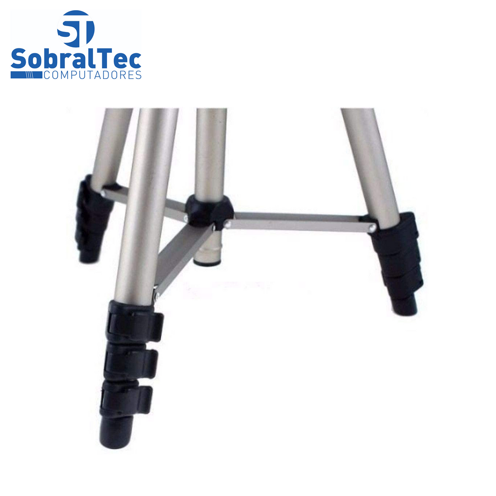 Suporte Tripé Portátil De Alumínio 1Mt Celular Câmera Com Suporte Para Celular e Capa Tripod 3110