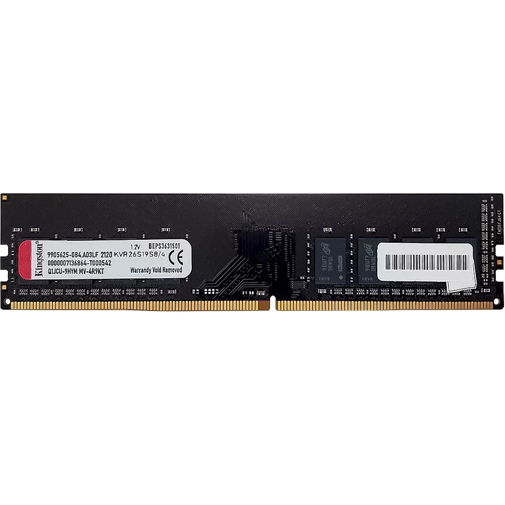 Memória Ram Desktop DDR4 4GB 2666MHz Kingston KVR26N19S8/4 - Preta