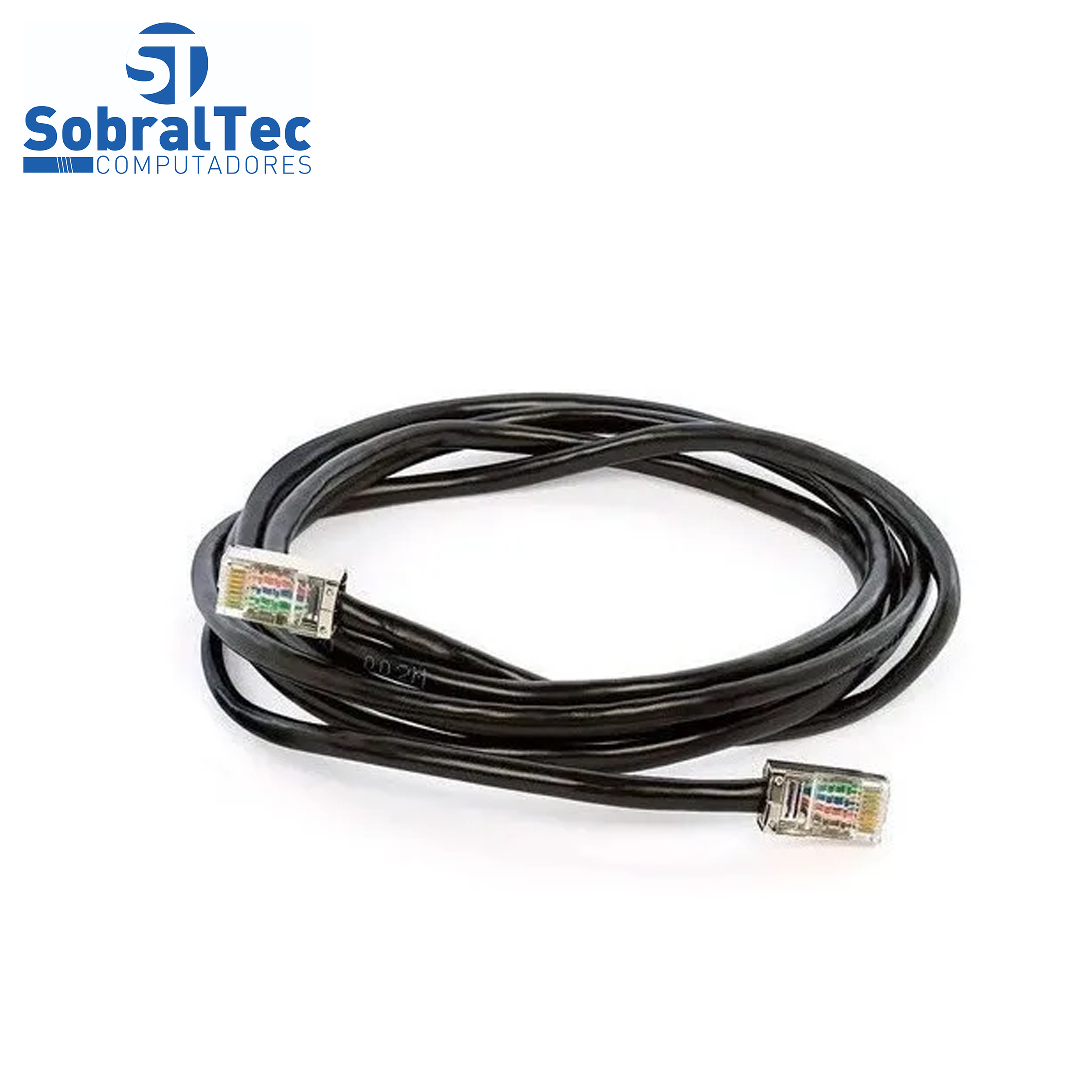 Cabo De Rede 5 Metros Mk2 Tecno 23AWG UTP Categoria 5E Preto 5Mt