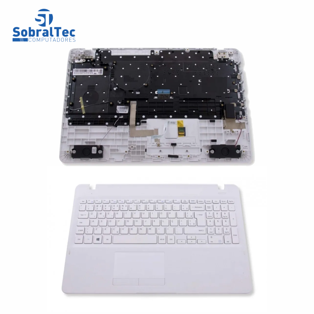 Teclado para Notebook Samsung Expert X41 NP300E5K Com Top Cover Branco