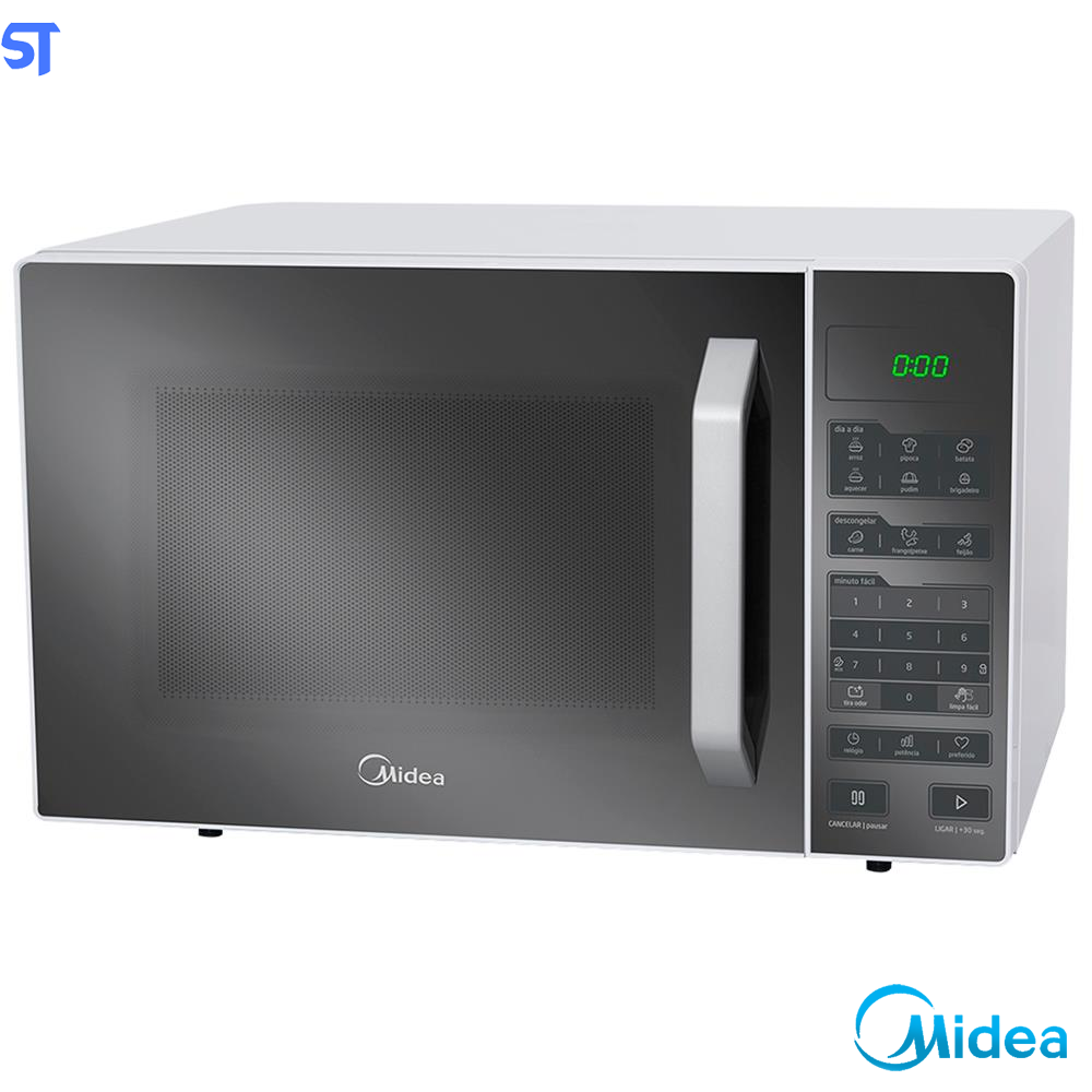 Forno Micro-Ondas 35L Branco Espelhado Midea 220V MXSA35E2
