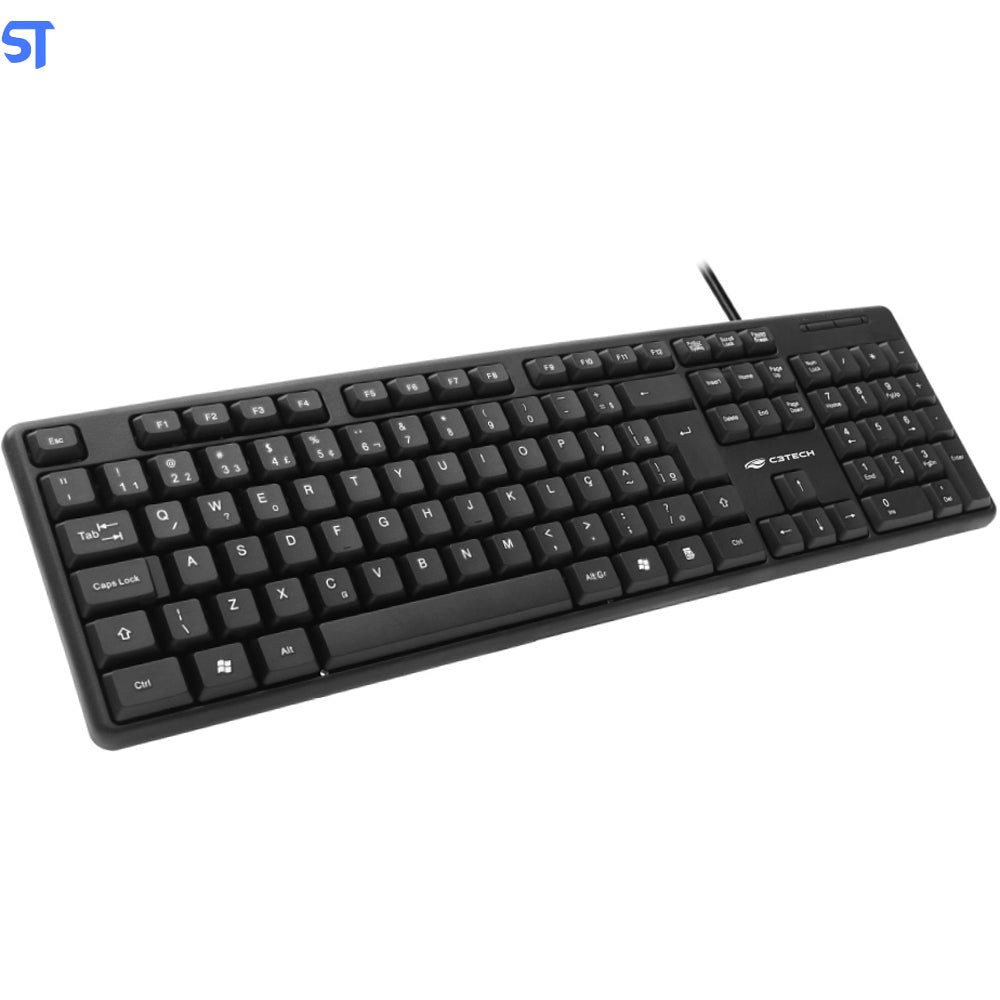 Kit Teclado e Mouse USB (KB-15BK 1000 DPi  Com MS-31BK ABNT2   ) C3Plus