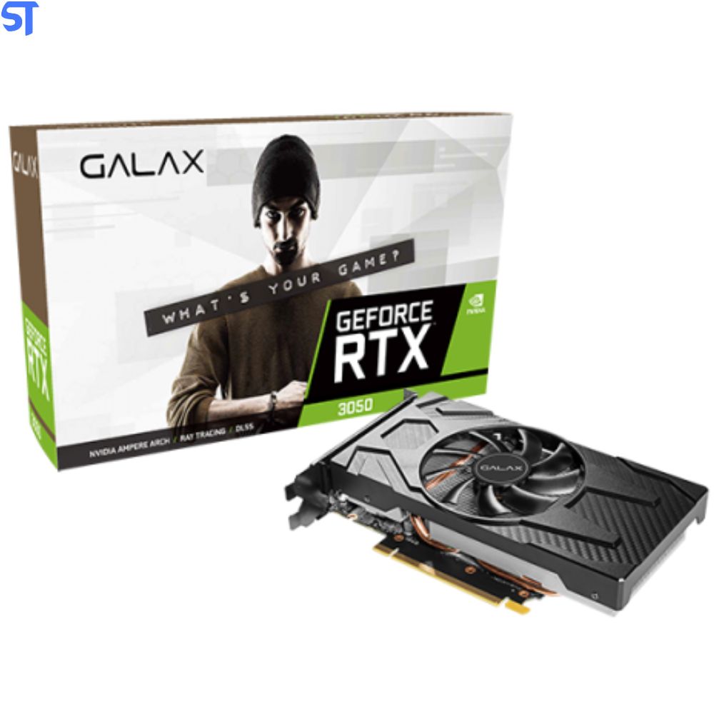 Placa de Vídeo Galax NVIDIA GeForce RTX 3050 (1-Click OC) V2, LHR, 8GB, GDDR6, DLSS, Ray Tracing, 35NSL8MD5YBP