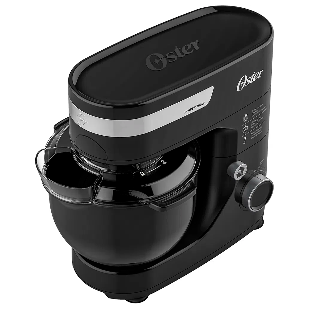 Batedeira Planetária, Preto, 220v, Oster -12 Velocidades Inox Preto - 750W