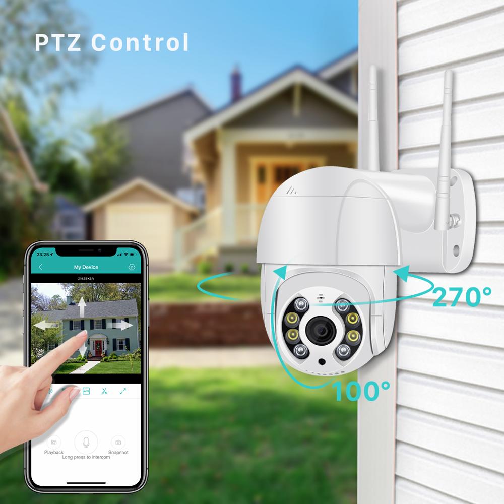 Câmera IP Mini Speed Dome Wi-Fi Externa 3MP 32Gb - Alerta De Duas Vozes-Detecção Humana-Áudio-IR Visão Noturna À Prova D