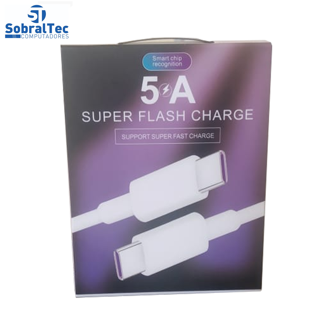 Cabo de Transferência Rápida Tipo C Para Tipo C