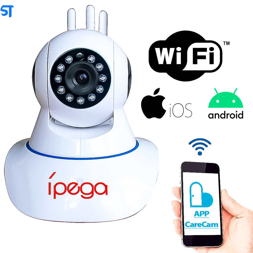 Camera Ip Wifi 360 Graus Com Visão Noturna e Microfone Ípega KP-CA127