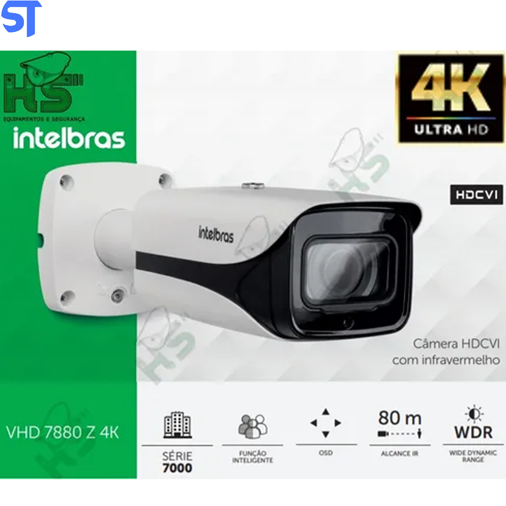 Câmera Intelbras Vhd 7880 Z Ultra Hd 4k 2160p Ir 80m 4k 8mp