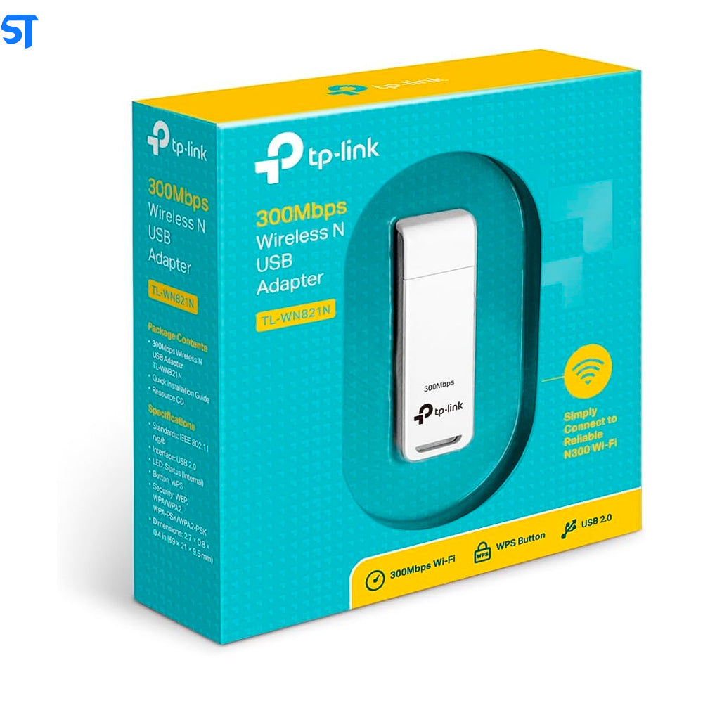 Adaptador de Rede USB Wireless 300Mbps TP Link TL WN821N