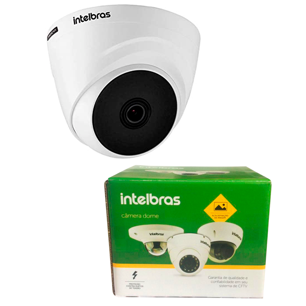 Câmera Intelbras VHD 1120 D G5 Dome HD 720p Sensor 1/2.7" Lente 3.6mm HDCVI Anti UV Menu OSD 20M IR