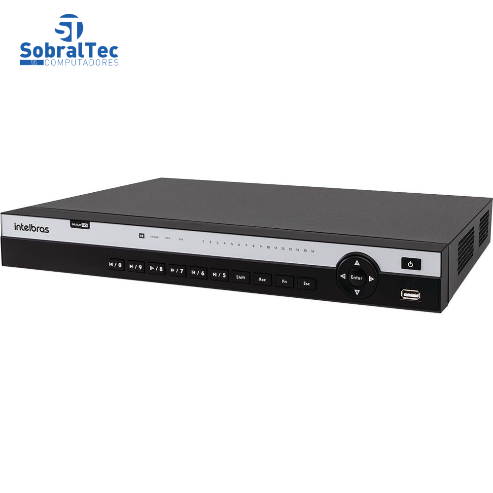 Dvr Gravador Digital de Vídeo MHDX 5216 Intelbras, Multi HD, 16 Canais, 4K, Série 5000 - 4580449