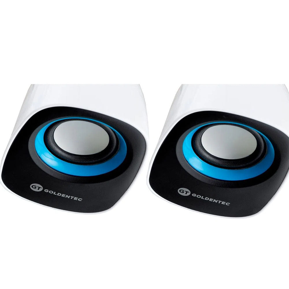Caixa de Som Goldentec 6W GT Music Branco Azul
