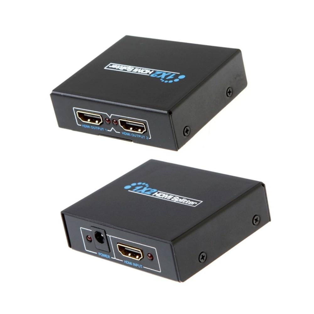 Splitter Switch Divisor HDMi 1 Entrada 2 Saídas Full HD 1080p Com Amplificação e Com Fonte de 5 Volts