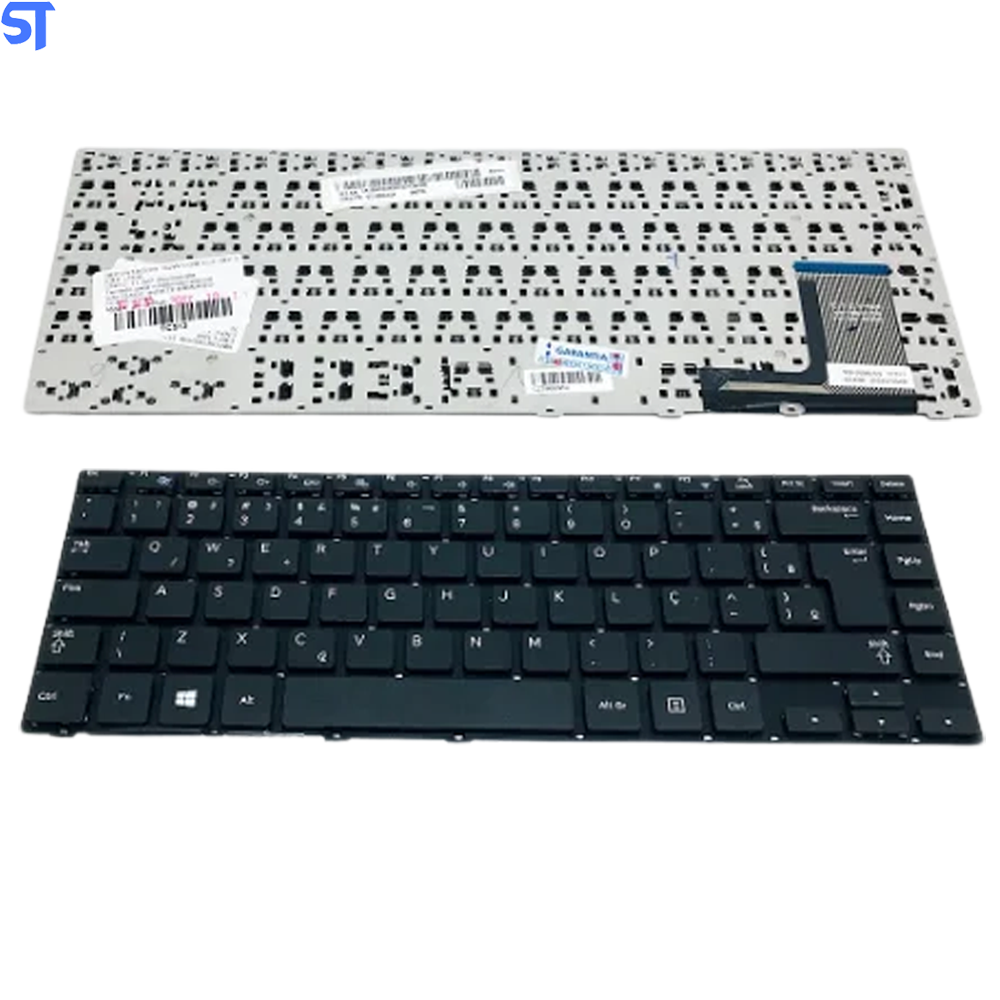 Teclado Notebook Compativel Com Samsung Np470 270R4E - Preto - Br - Sem Moldura