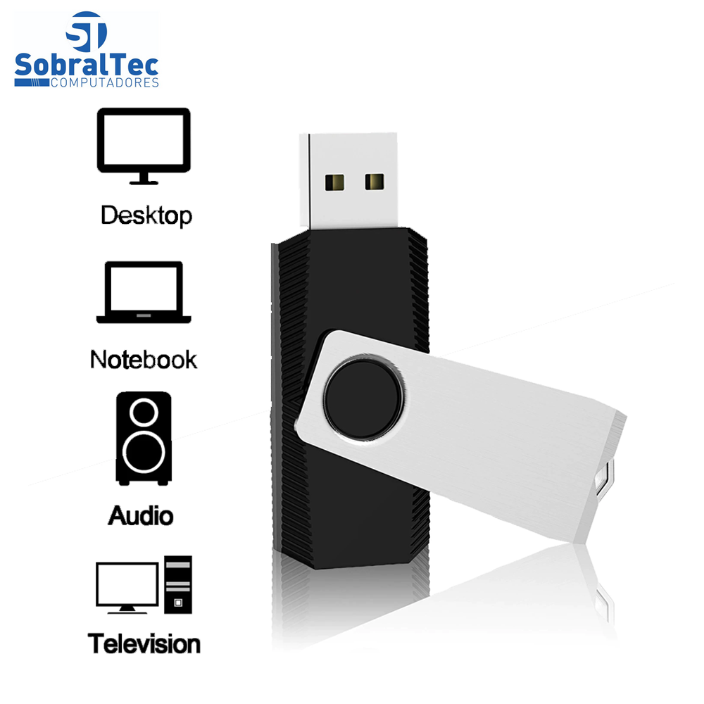 Pen Drive USB 2.0 De 16Gb Preto Kootion