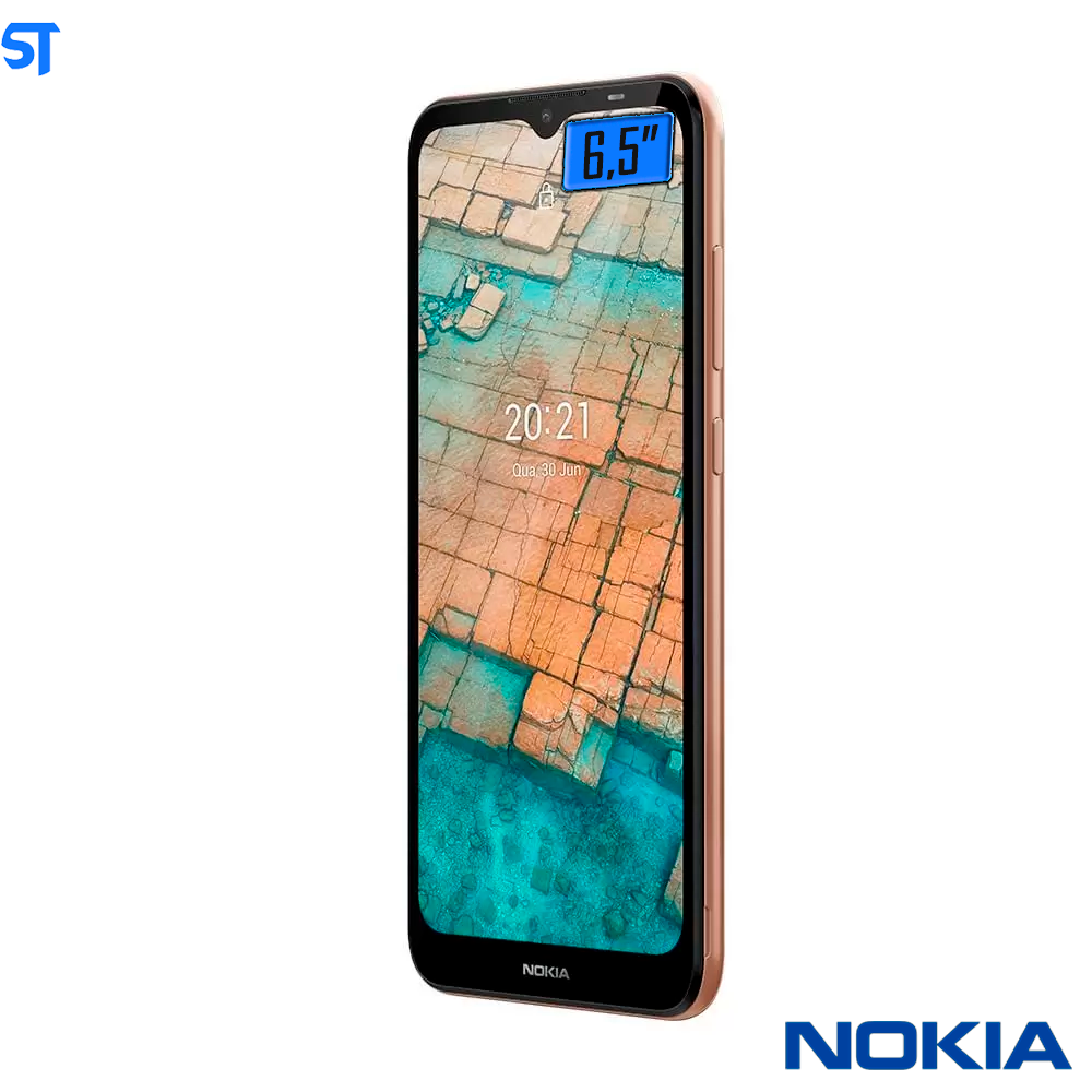 Smartphone Nokia C20 32GB 4G Wi-Fi Tela 6,5” Dual Chip 2GB RAM Câmera 5.0MP + Selfie 5.0MP Dourado – NK039