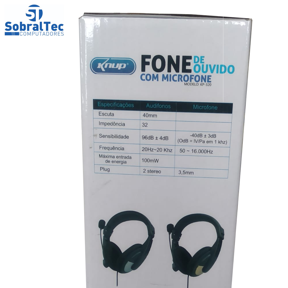 Fone De Ouvido Headset Com Microfone Knup Kp-320