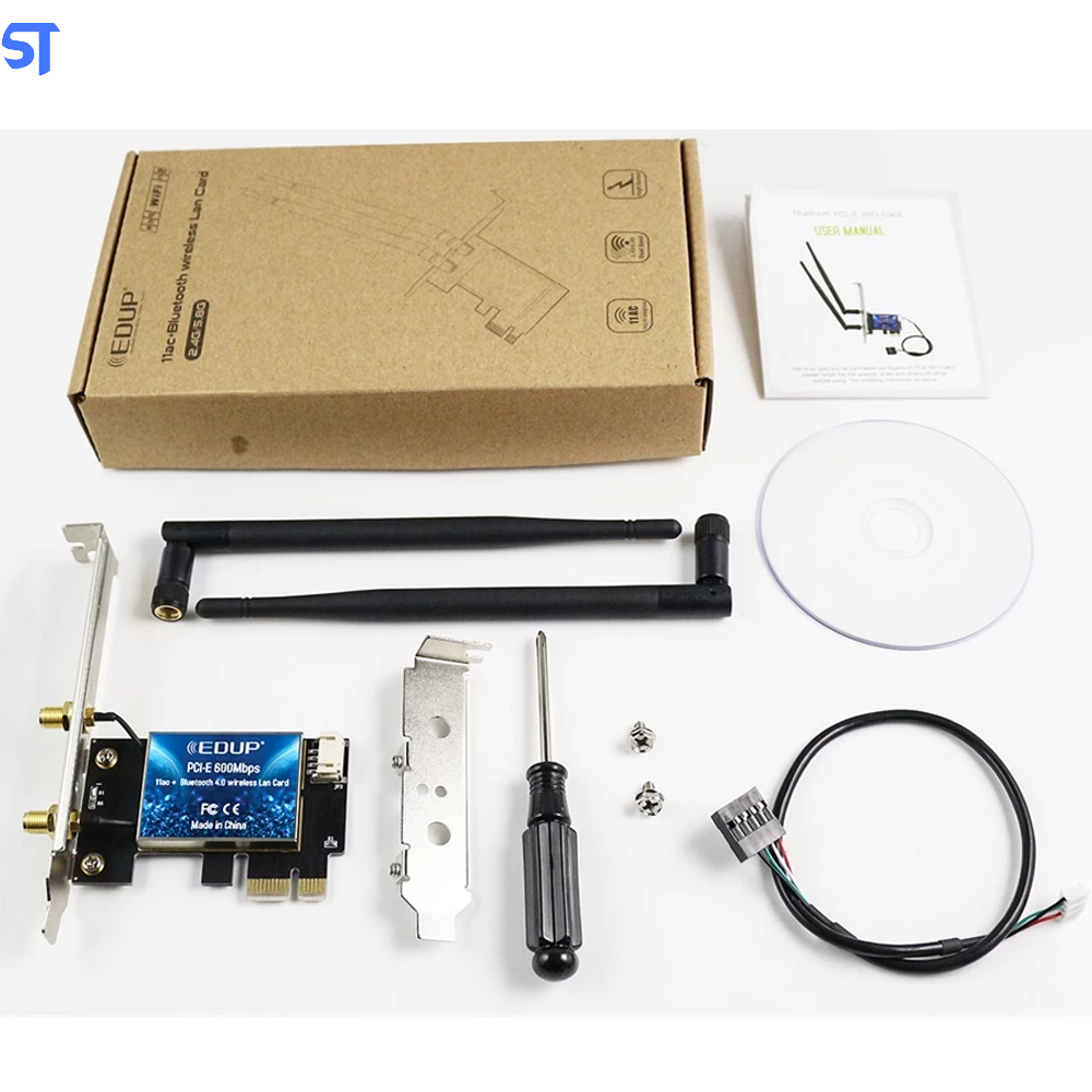 Placa Pci-e Bluetooth 4.0 e Wi-Fi Dual Band 2.4g/5ghz Rede Edup