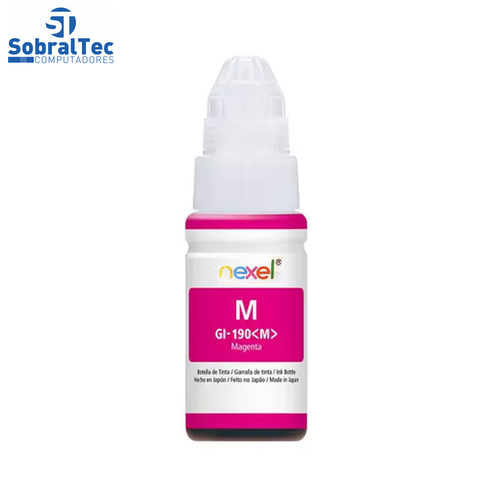 Refil De Tinta  Compativel Canon Nexel Magenta GL-190 70ML Para 1100-2100-3100-3102-4100-4102