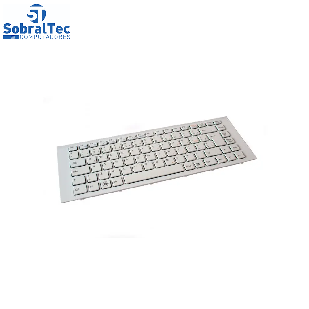 Teclado Notebook Compatível Com Sony Vaio Vpc-Eg11 Vpc-Eg12 Vpc-Eg13 - White - Br Uk Style - Frame