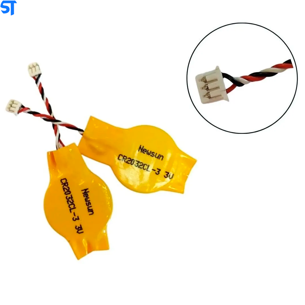 Bateria Pilha Bios Cmos 3v Cr2032 - Amarelo 3 Pinos
