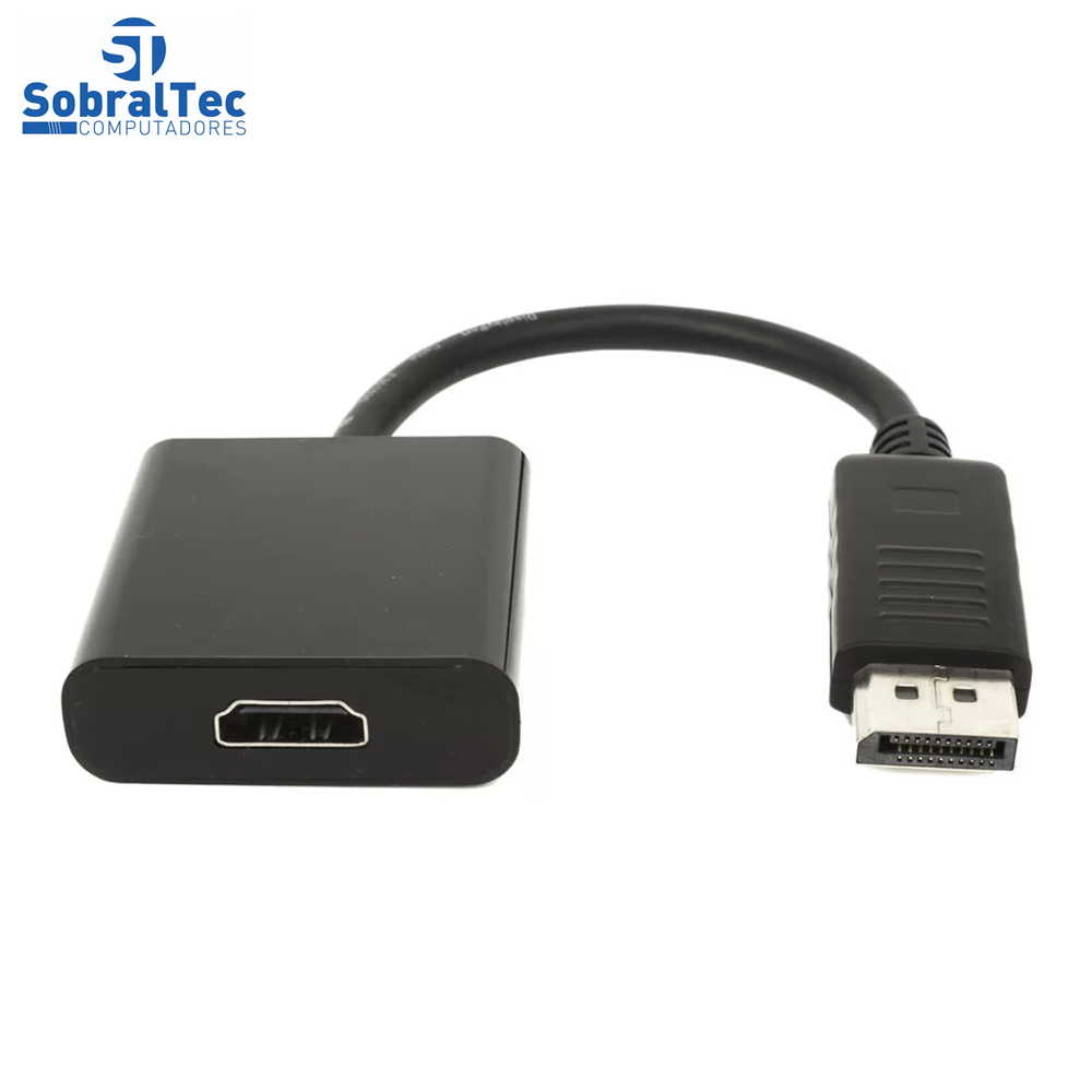 Conversor DisplayPort Para HDMI Fêmea 4k Ultra HD- 30Cm