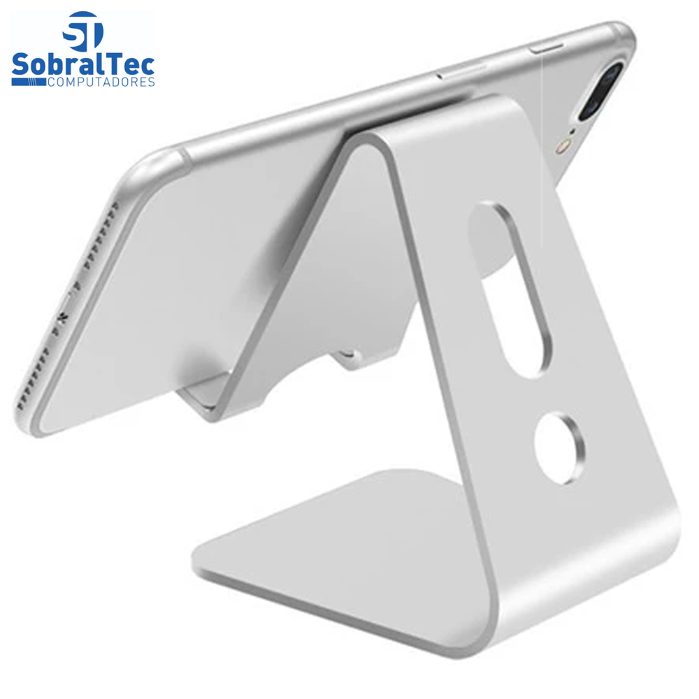 Suporte Universal De Alumínio Ajustável Para Tablet E Smartphone