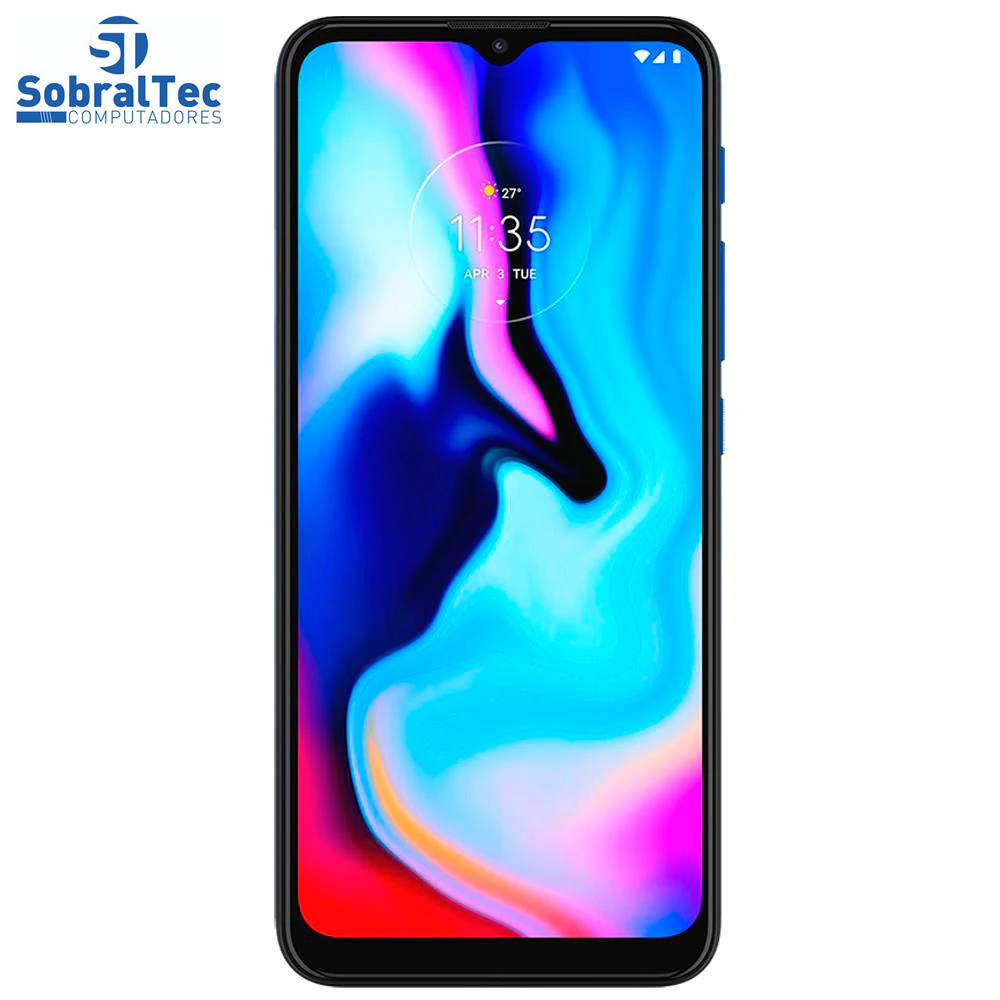 Smartphone Motorola Moto E7 Plus Azul Navy 64GB, 4GB RAM, Tela de 6.5”, Câmera Traseira Dupla, Android 10