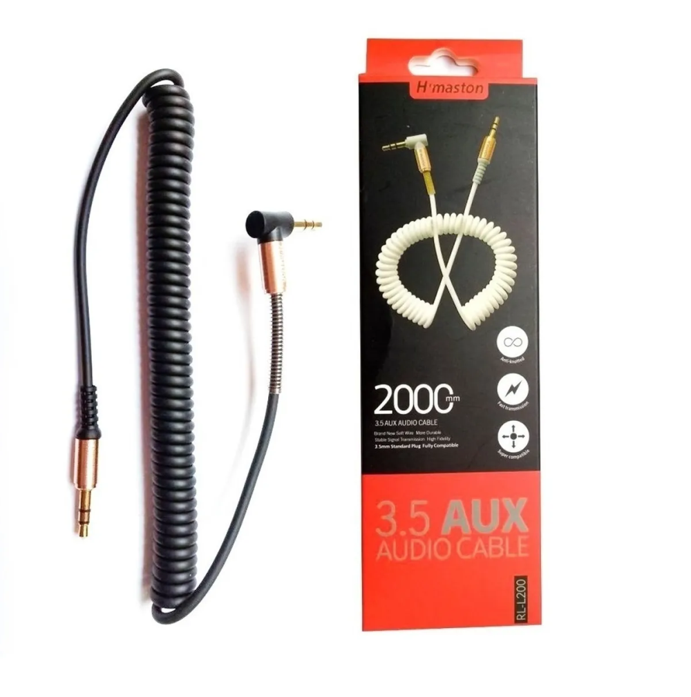 Cabo De Audio Auxilio P2 x P2 3.5mm 2 Metros H'Maston RL-L200
