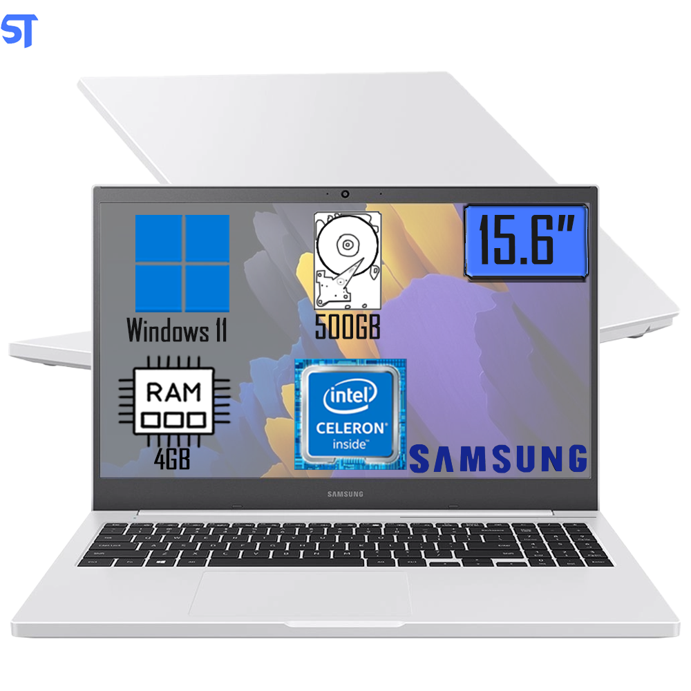Notebook Samsung Book Intel Celeron W11 4GB 500GB HD 15.6