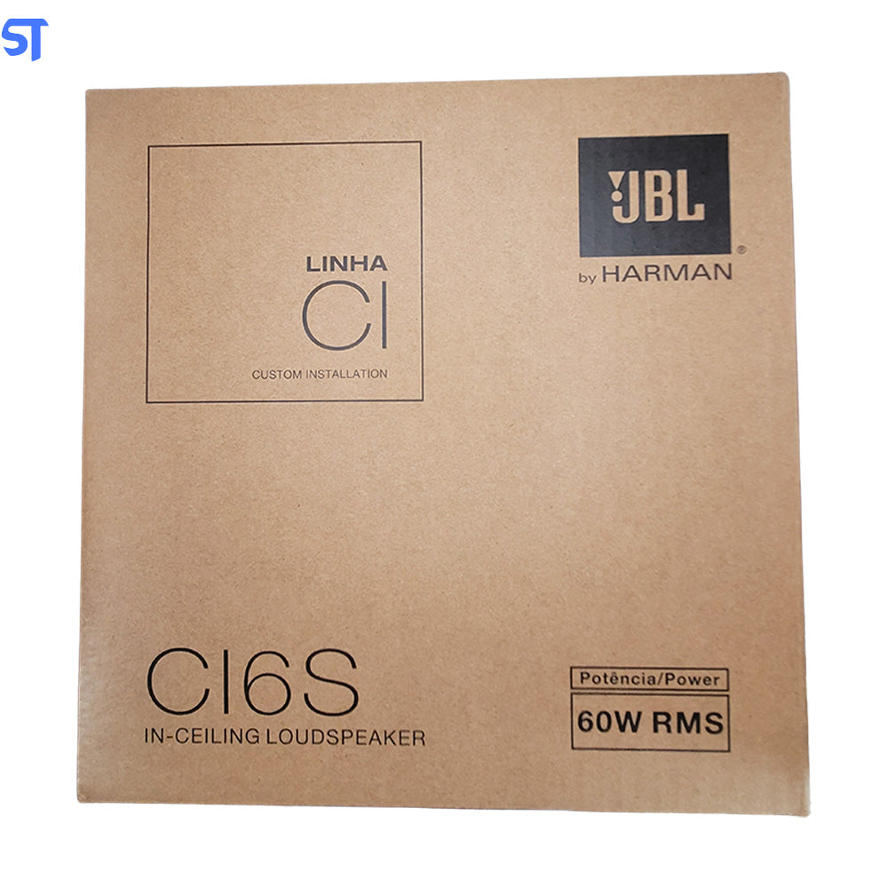 Caixa de Som Arandela Acústica Quadrada CI6S Potência 60W RMS Branca - JBL