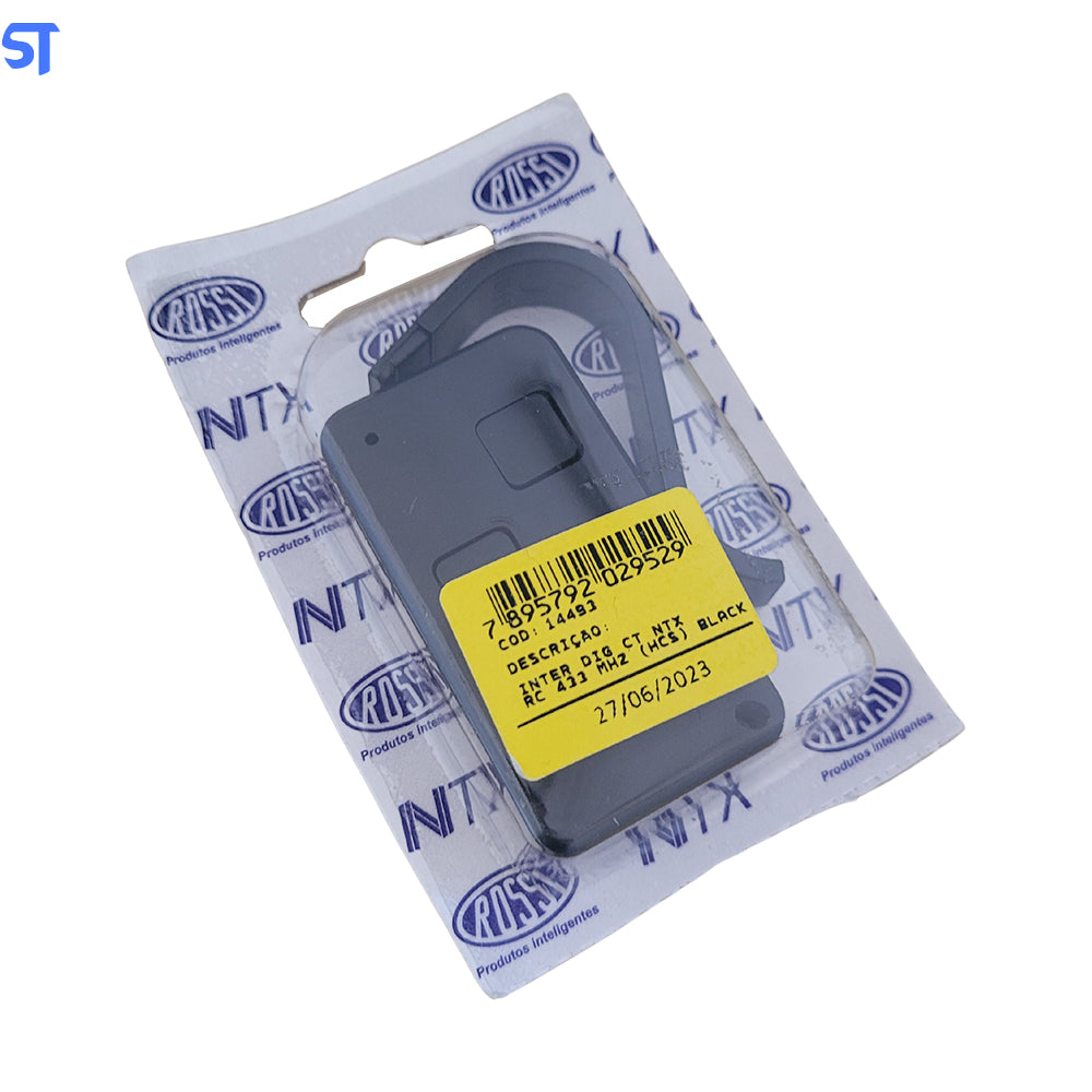 Controle de Portão Rossi Inter Digital CT NTX RC 433MHZ (HCS) Preto