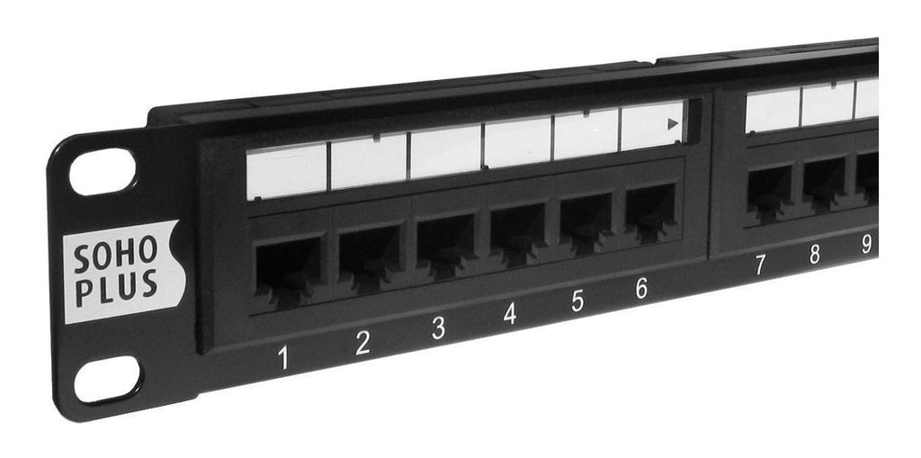 Patch Panel Gigabit Sohoplus Cat.6-24 Portas T568A/B