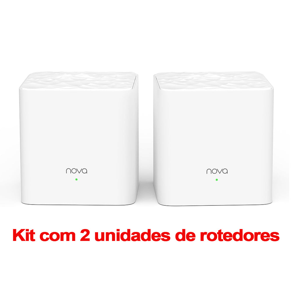 Kit com 2 Roteadores WiFi Mesh 5GHZ E 2.4GHZ AC1200 MW3 Tenda - Branco