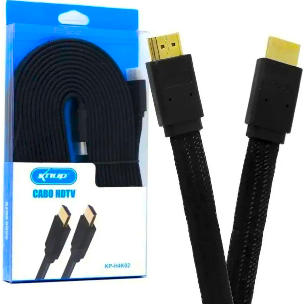 Cabo HDMI Flat 3 Metros Knup KP-H4K02