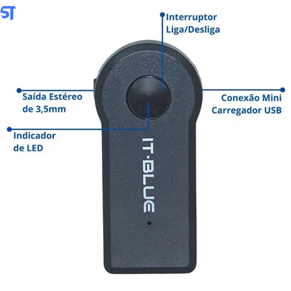 Adaptador Receptor Bluetooth Para Carro Usb P2 BT LE-805B