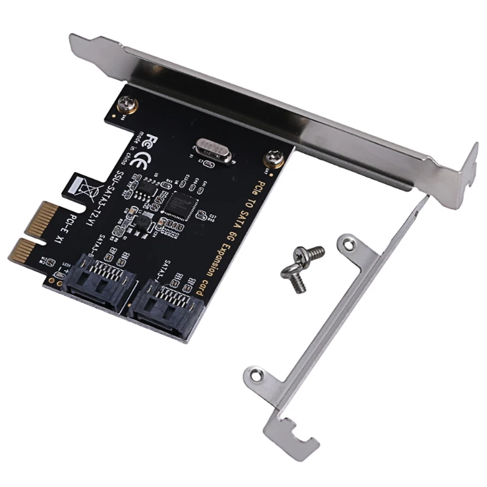 Placa de Extensão PCi-Express Adaptador Para Sata 3.0 Com 2 Portas Sata 3.0- 6gbps