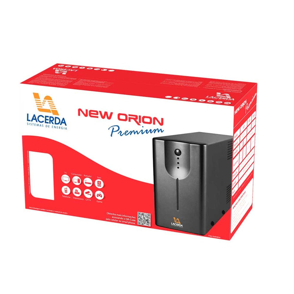 Nobreak Lacerda Ups New Orion 600va E Bi-aut S115v 6 Tomadas
