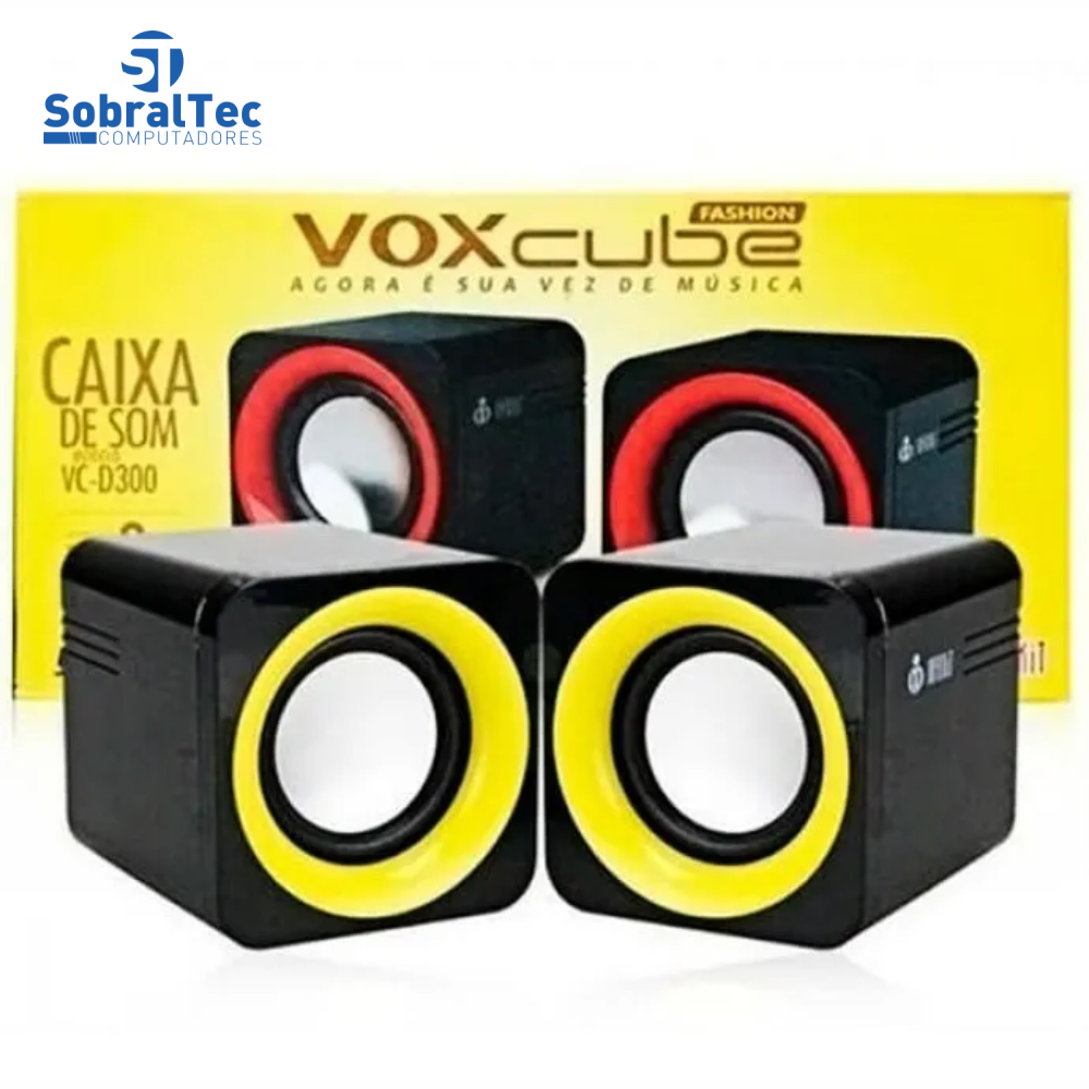 Caixa De Som Voxcube Para Pc e Notebook Vc-d300 2.0 Infokit